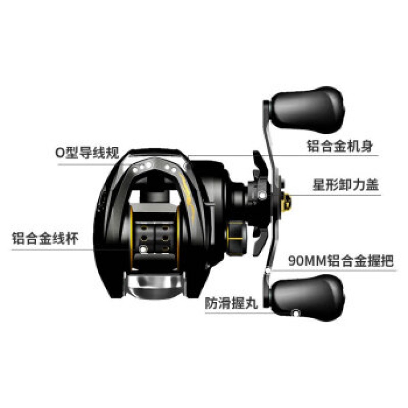 DAIWA 23 신형, 원 히트 팬 물방울 장거리 루어 릴 블랙 배스 팁 만다린 피쉬 릴 왼손형 100H/HL