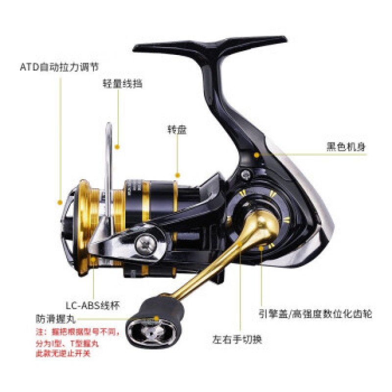 DAIWA 23 CROSSFIRE LT 미세물체 장거리 캐스팅 및 범용 루아지 바다낚시용 릴 2000-XH/중컵/6.2 속도비/배출량 5