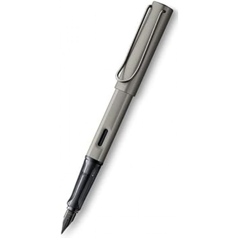 LAMY L57-M 만년필, M, 미디엄 포인트, 럭스, 루테늄, 겸용