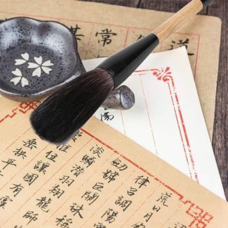 Garosa 대형 서예 붓펜 중국화 안티타이크 카플렛 필기 붓 중국 전통 서예 그림 붓 펜(곰의 머리)