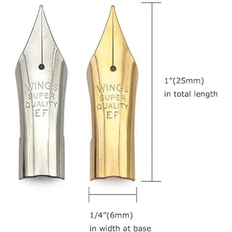 Wings 만년필 용 펜촉 교환용 예비 펜촉 파일럿 펜 78G 88G 골드 파인 펜처 x 4