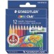 Staedtler 14401 nc12 Noris Club Colouring 절반 긴 연필 어소트 컬러. 12 팩