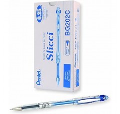 Pentel Arts Slicci 0.25mm 엑스트라 파인 포인트 젤 펜, 빨간색 잉크, 12개들이 상자(BG202-B), 12팩