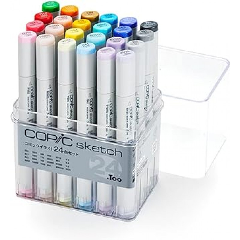 너무 Copic 스케치 만화 그림 24 컬러 그림 마커 마커 마커 펜 세트