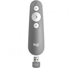 Logicool R500sMG 포인터, 중간 회색, 빨간색, 레이저, Bluetooth, USB, 프레젠테이션, 무선, 레이저 포인터, Presenter R500