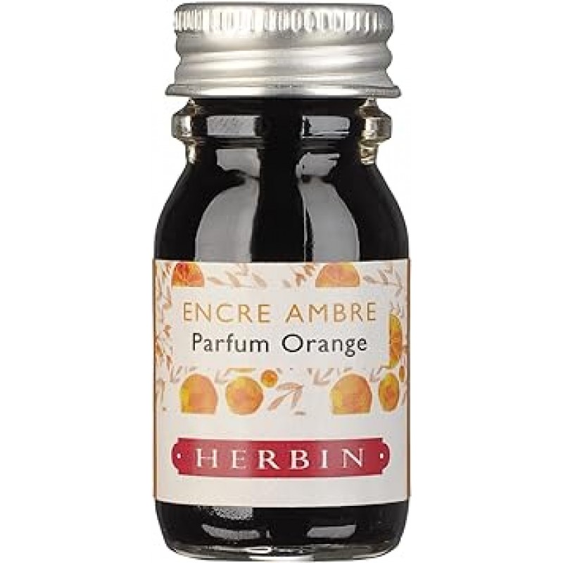 Erban Herbin hb18700 Mini Ink Coffret Scented Ink, 0.3fl oz(10ml), 5개 팩(오렌지 앰버, 바이올렛 퍼플, 로즈 레드, 라벤더 블루, 카카오 브라운)