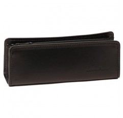 가죽 필통 / 필통 (블랙) [Made in Japan] Genuine Leather (Smooth Leather)