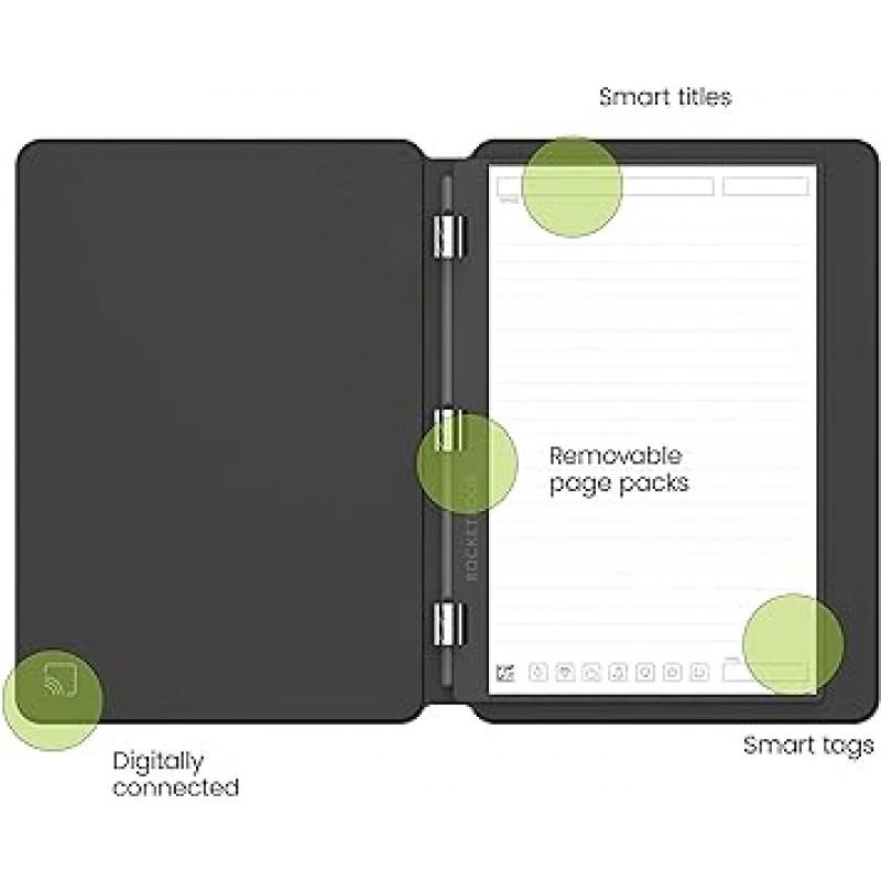 로켓북 스마트폰 수첩, 디지털 수첩, 전자 수첩, Sustainable Pro PRO (수첩 사이즈)