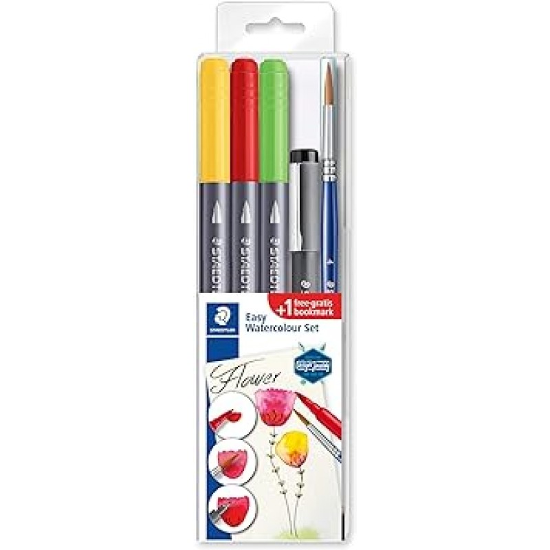 STAEDTLER Design Journey 3001STB5-2 간단 수채화 세트 꽃 블랙