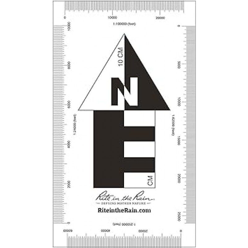 Rite in the Rain 방수 하드커버 노트, 4-3/4 x 7-1/2인치, 노란색 커버, 지질학적 패턴(모델 번호: 540F)