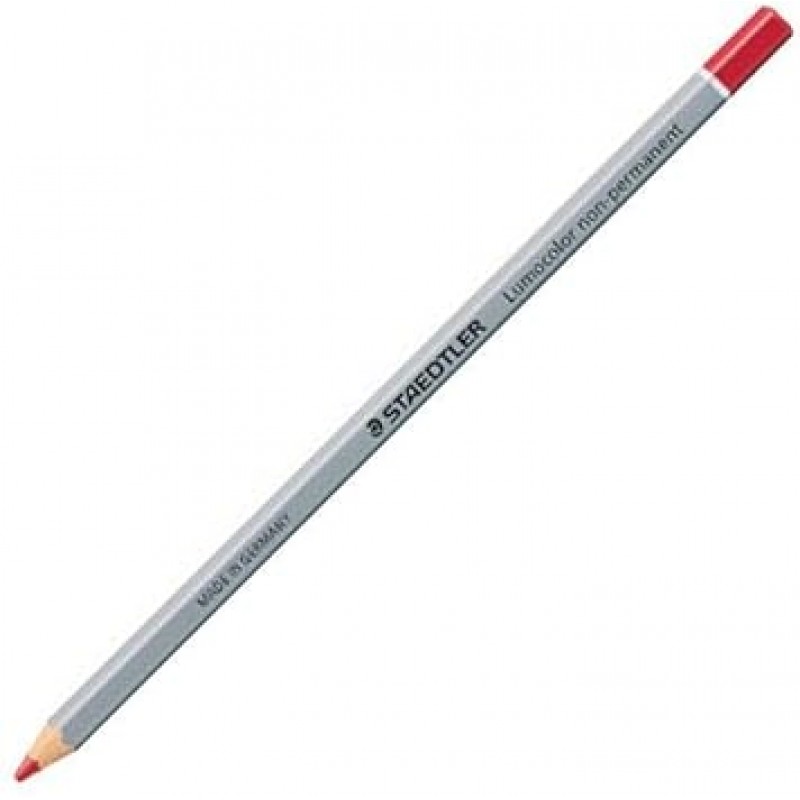 Staedtler Lumocolor 108 Omnichrome 건조 마커 비 영구 수용성 연필 (흑백 빨간색)