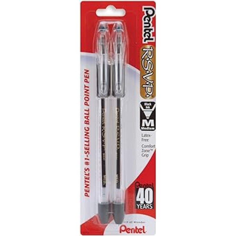 Pentel – Pentel r.s.v.p. 볼포인트 펜미디엄 2 / Pkg 블랙