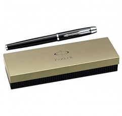 Parker IM Rollerball Black Chrome Trim Blue Ink Ref S0856350 롤러볼(병행수입품)