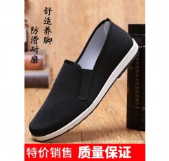 여름 오래된 베이징 천 신발 남성 캐주얼 신발 힘줄 단독 단계 신발 캔버스 작업 신발 고무 단독 오래된 베이징 신발
