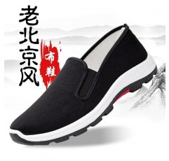 오래된 베이징 천 신발 두꺼운 밑창 미끄럼 방지 남성 작업 신발 운전자의 운전 신발 운동화 아빠의 신발 노동 보호 신발