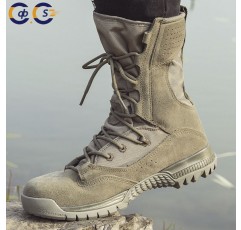 새로운 하이 탑 전투 부츠 여름 초경량 내마모성 전술 부츠 사막 부츠 하이킹 신발 야외 보안 신발