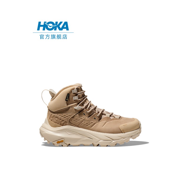 HOKA ONE ONE 남성 및 여성 Kaha 2 미드 컷 하이킹 신발 Kaha 2 GTX 가죽 충격 흡수 방수 지원