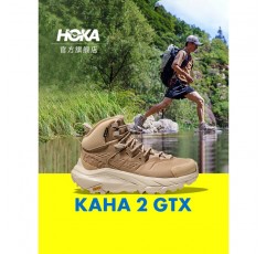 HOKA ONE ONE 남성 및 여성 Kaha 2 미드 컷 하이킹 신발 Kaha 2 GTX 가죽 충격 흡수 방수 지원