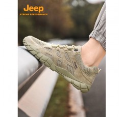 Jeep 공식 야외 전문 하이킹 신발 남성용 통기성 및 내마모성 하이킹 신발 경량 미끄럼 방지 캠핑 여행 신발