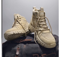 마틴 부츠 남성 신발 가을 하이 탑 영국 스타일 복고풍 작업 부츠 남성 야외 방수 등산 사막 전투 부츠