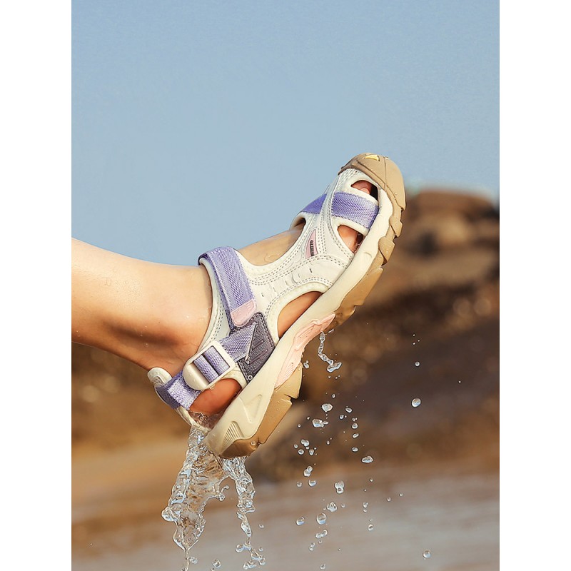 여성 여름 미끄럼 방지 속도 간섭 워터 슈즈, 야외 하이킹 및 등산 스포츠 샌들, 해변 Shuoxi 신발