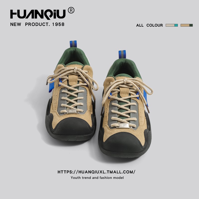 Universal Chou Meng 여성을위한 하이킹 신발 2023 뉴 여름 레트로 두꺼운 밑창 야외 하이킹 캐주얼 다목적 아빠 신발