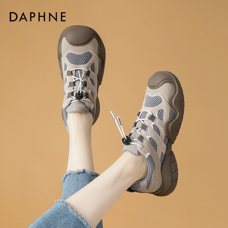 Daphne 통기성 하이킹 신발 스포츠 신발 여성 2023 여름 새 메쉬 레트로 추악한 귀여운 신발 여성 캐주얼 신발