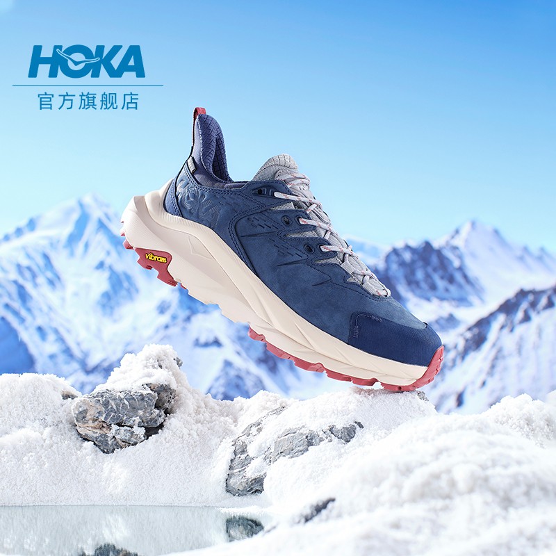 HOKA ONE ONE 남성 및 여성 Kaha 2 로우탑 방수 등산화 Kaha 2 Low GTX 홀리 레이크 블루