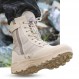 봄과 가을 미국 전투 훈련 부츠 야외 하이 탑 사막 내마모성 미끄럼 방지 하이킹 신발 남성 및 여성 전술 부츠 보안 신발
