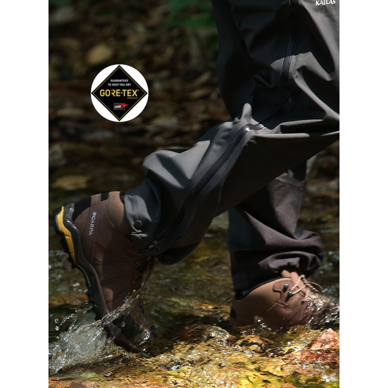 SCARPA Moraine 강화 미드탑 Moraine 미끄럼 방지 야외 남성용 신발 GTX 방수 및 내마모성 하이킹 및 등산용 신발