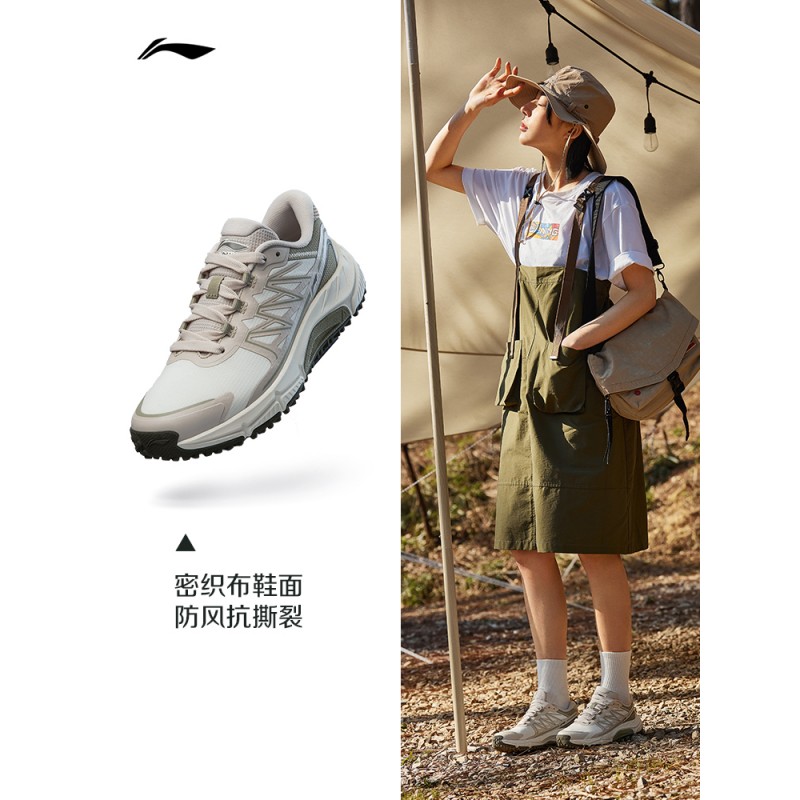 Li Ning Yijie 라이트 야외 하이킹 신발 여성 신발 2023 새로운 미끄럼 방지 내마모성 등산 크로스 컨트리 충격 흡수 운동화