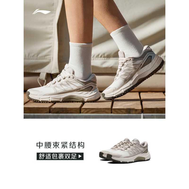 Li Ning Yijie 라이트 야외 하이킹 신발 여성 신발 2023 새로운 미끄럼 방지 내마모성 등산 크로스 컨트리 충격 흡수 운동화