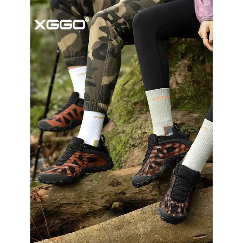 XGGO 야외 하이킹 신발 여성 메쉬 통기성 강 추적 신발 로우 컷 커플 미끄럼 방지 여행 경량 와타리 하이킹 신발