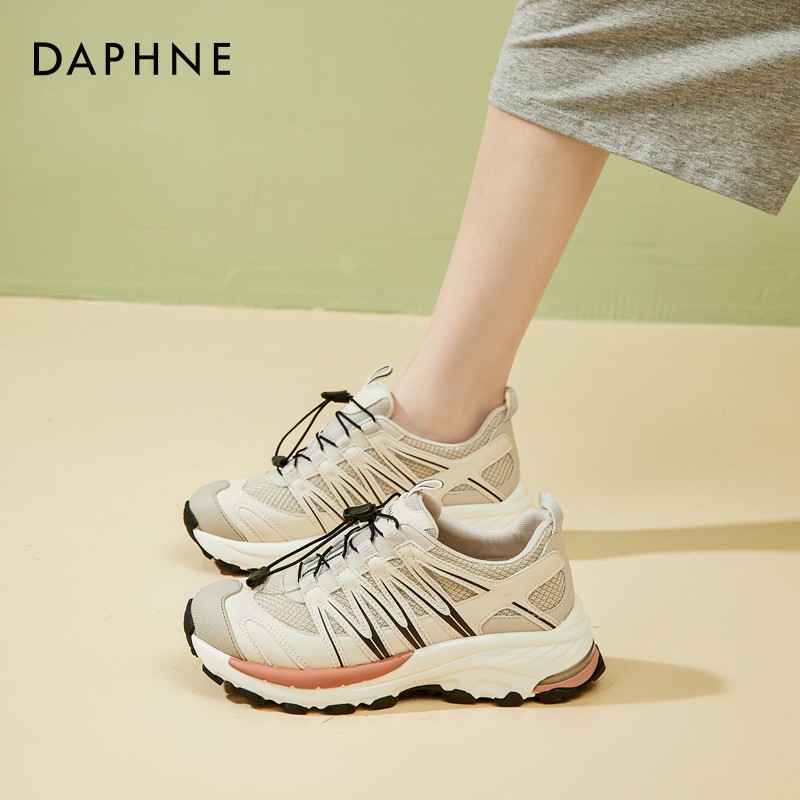 여성을위한 Daphne 두꺼운 밑창 아빠 신발 2023 새로운 가을 야외 경량 하이킹 신발 캐주얼 스포츠 운동화