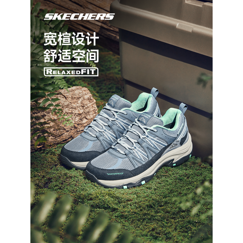 Skechers 야외 하이킹 신발 크로스 컨트리 운동화 미끄럼 방지 발수 하이킹 여성 통기성 지원 스포츠