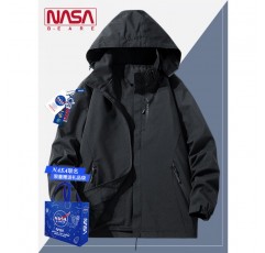 NASA 공동 브랜드 재킷(남성 및 여성용), 야외 티베트 등산 재킷, 여성용 방풍 및 방수 캠핑 후드 재킷