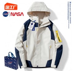 남성과 여성을 위한 NASA 공동 브랜드 재킷, 봄과 가을 야외 재킷, 방수 및 방풍, 티베트 여행, 커플 등산 재킷