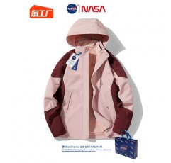 NASA 자켓 여성 가을, 겨울 야외 3-in-one 분리형 방풍 자켓 커플 등산 자켓 남성용