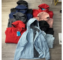 대외 무역 남성용 방풍 및 방수 야외 전천후 3-in-1 재킷 커플 분리형 투피스 등산복