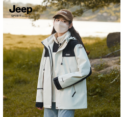 JEEP Jeep Jacket 여성용 Three-in-One 2023 남성용 새 고품질 방풍 등산 야외 윈드 브레이커