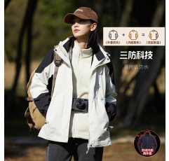 남성과 여성을 위한 야외 재킷 3-in-1 2023 새로운 분리형 방풍 및 방수 두꺼운 따뜻한 등산 재킷