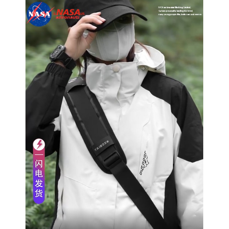 NASA 공동 브랜드 마운틴 시리즈 남성과 여성을 위한 미국식 새 스타일 재킷 3-in-1 분리형 티베트 등산 여행 재킷