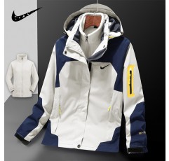 남성 및 여성용 Niketon 재킷, 삼위일체 컬러 차단 재킷, 야외 방수 및 방풍 탈착식 등산 의류 재킷