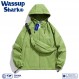 Wassup Shark 남성용 아메리칸 스타일 재킷, 여성용 봄, 가을 야외 방풍 및 방수 커플 등산 재킷