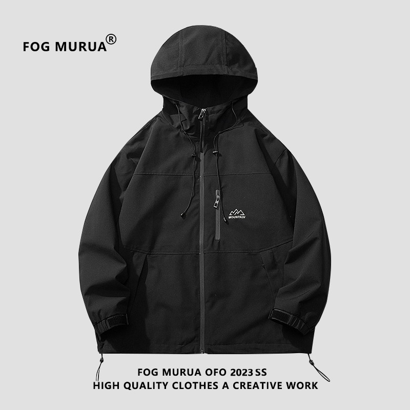 FOG MURUA2023 가을 야외 싱글 레이어 자켓 여성 방수 및 방풍 커플 등산 자켓 남자 유행