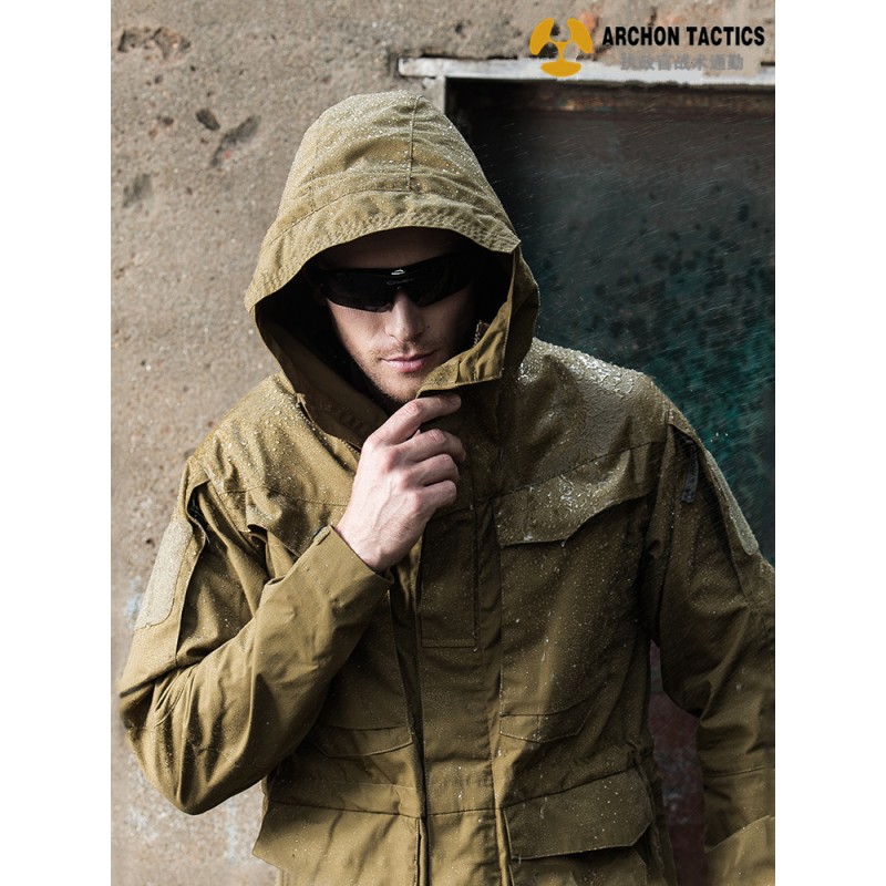 Archon 전술 재킷 미국 m65 윈드 브레이커 남성 봄, 가을 야외 방수 위장 다기능 군사 팬 재킷