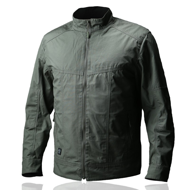 남성용 야외 작업 재킷 봄, 가을 새로운 방수 및 통기성 단일 레이어 스탠드 칼라 아메리칸 스타일 재킷 등산 재킷