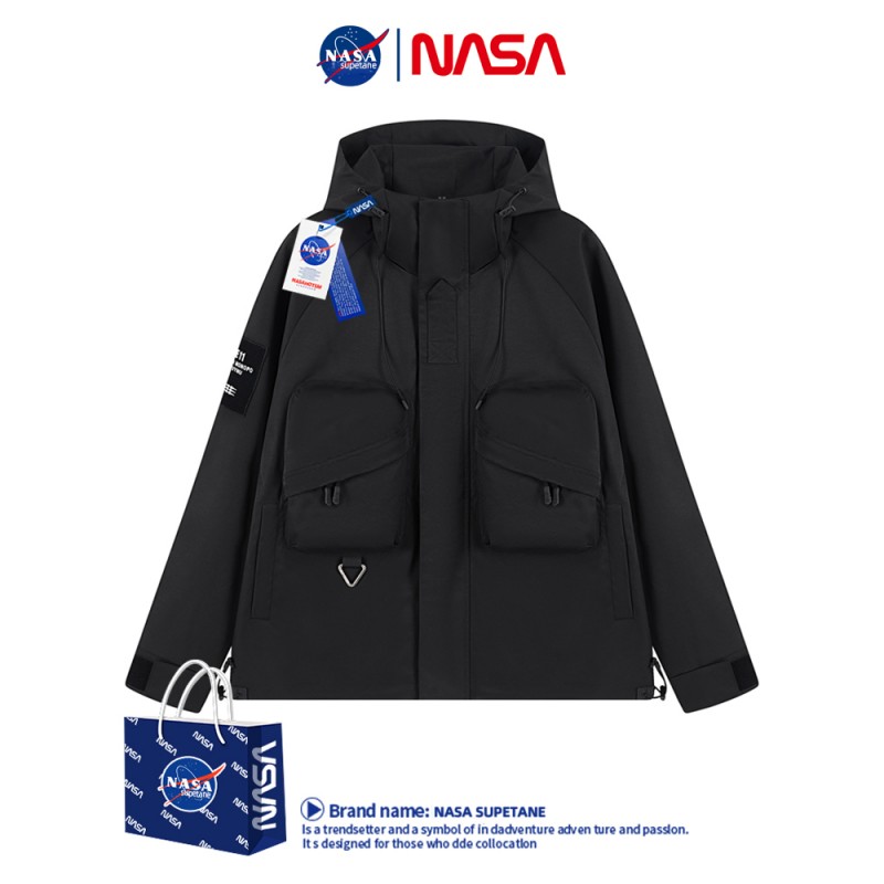 NASA 봄, 가을 남성 재킷 야외 등산 방수 방풍 루즈 캐주얼 재킷 남성용