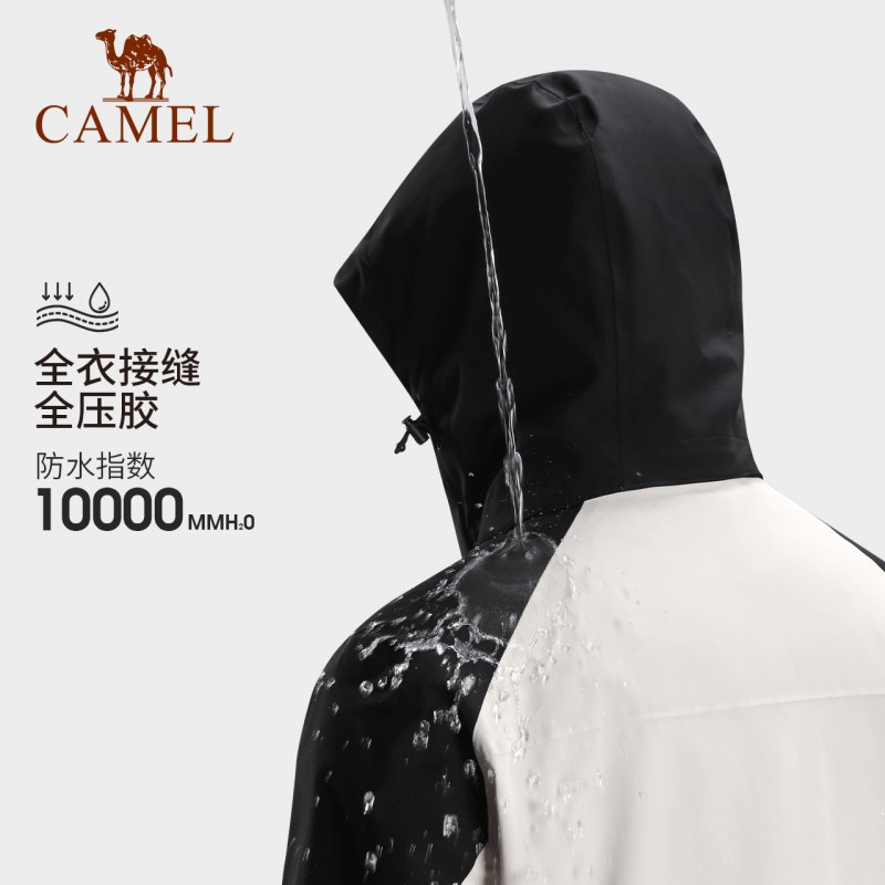 [Ding Zhen과 같은 스타일] Camel Outdoor Three-Proof Workwear 등산복 가을 방수 재킷 남성 및 여성 3-in-One 재킷