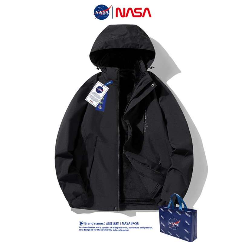 NASA 공동 브랜드 재킷 남성 가을, 겨울 야외 방수 및 방풍 커플 등산복 여행 재킷 여성